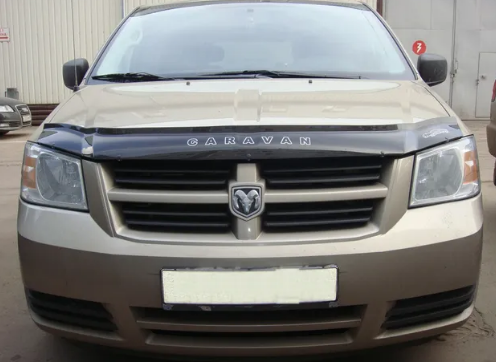 Дефлектор капота (мухобойка) DODGE Caravan V c 2007–2010 г.в. (Додж Караван) Вип Тюнинг